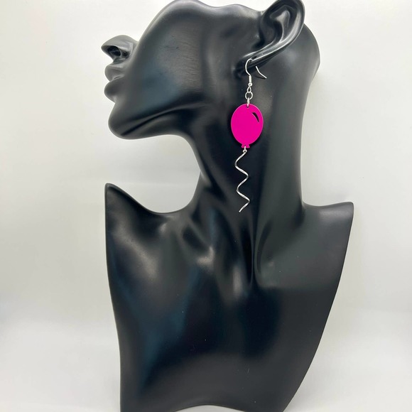 Balloon Earrings - Clown Earrings - Birthday Party Earrings - Festival Earrings - Picture 6 of 6